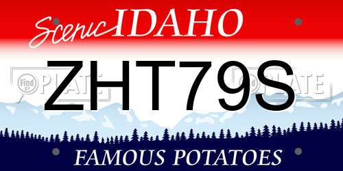 ZHT79S Idaho License Plate