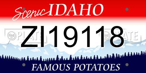 ZI19118 Idaho License Plate