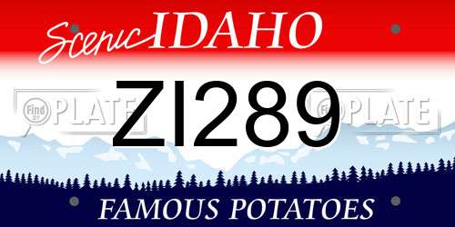 ZI289 Idaho License Plate