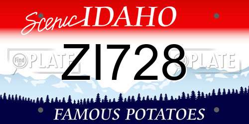ZI728 Idaho License Plate
