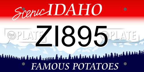 ZI895 Idaho License Plate