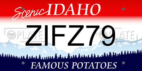 ZIFZ79 Idaho License Plate