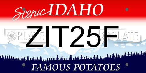 ZIT25F Idaho License Plate