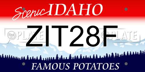 ZIT28F Idaho License Plate