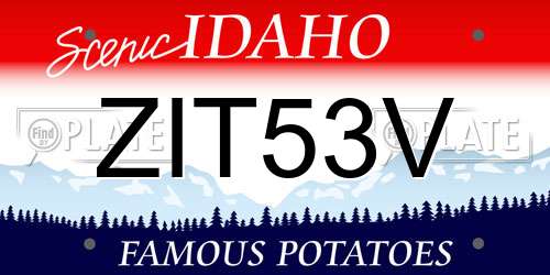 ZIT53V Idaho License Plate