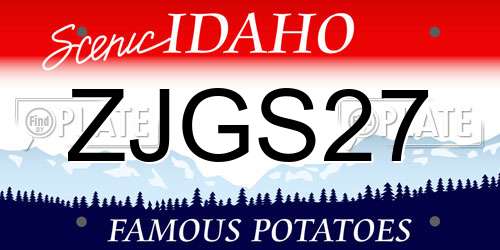 ZJGS27 Idaho License Plate