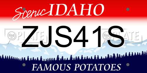 ZJS41S Idaho License Plate