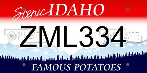 ZML334 Idaho License Plate