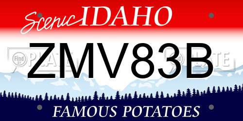 ZMV83B Idaho License Plate