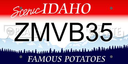 ZMVB35 Idaho License Plate
