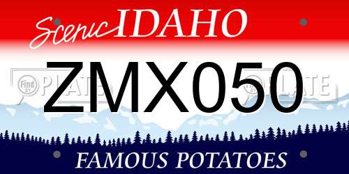 ZMX050 Idaho License Plate