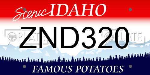 ZND320 Idaho License Plate