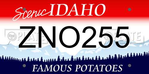 ZNO255 Idaho License Plate