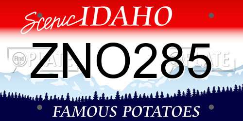 ZNO285 Idaho License Plate
