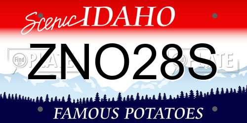 ZNO28S Idaho License Plate