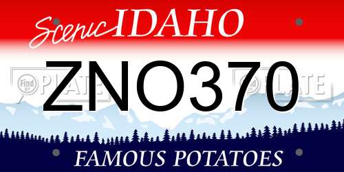 ZNO370 Idaho License Plate