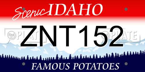 ZNT152 Idaho License Plate