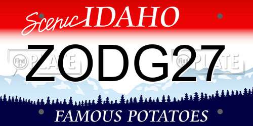 ZODG27 Idaho License Plate