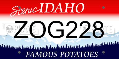 ZOG228 Idaho License Plate