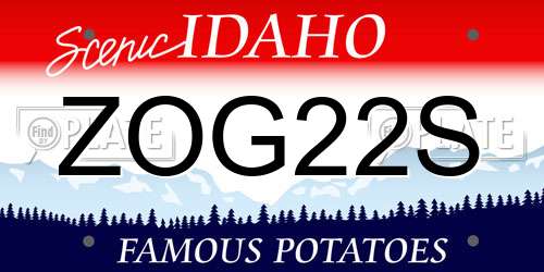 ZOG22S Idaho License Plate