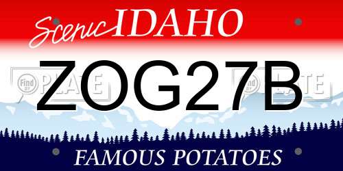 ZOG27B Idaho License Plate