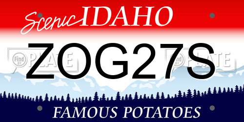 ZOG27S Idaho License Plate