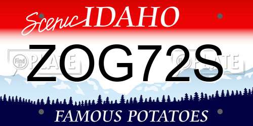 ZOG72S Idaho License Plate