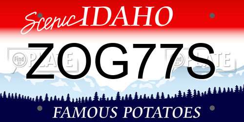 ZOG77S Idaho License Plate