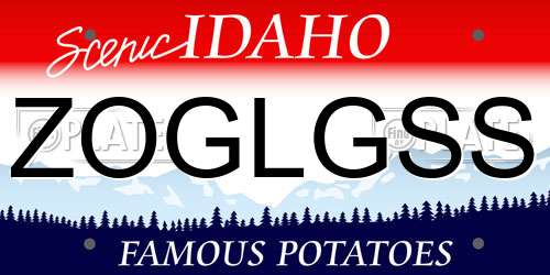 ZOGLGSS Idaho License Plate