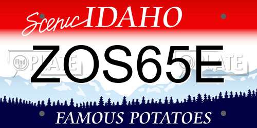 ZOS65E Idaho License Plate