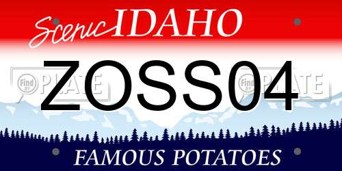 ZOSS04 Idaho License Plate