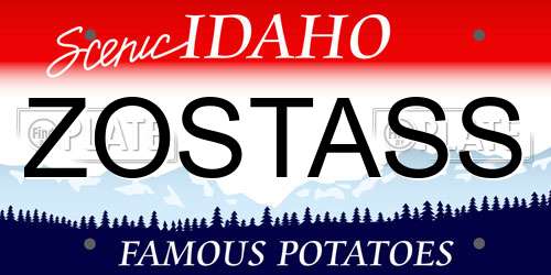 ZOSTASS Idaho License Plate
