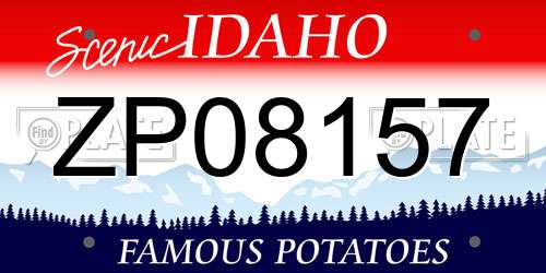 ZP08157 Idaho License Plate