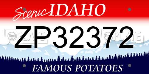 ZP32372 Idaho License Plate