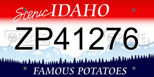 ZP41276 Idaho License Plate