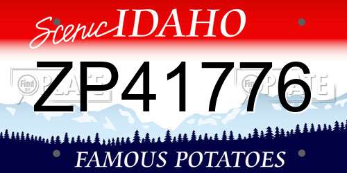 ZP41776 Idaho License Plate