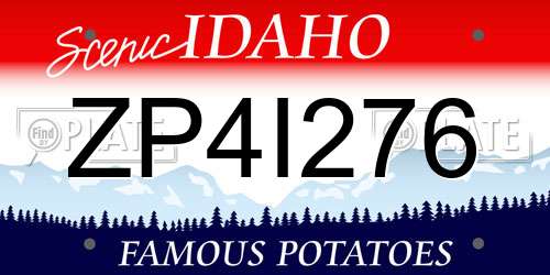ZP4I276 Idaho License Plate