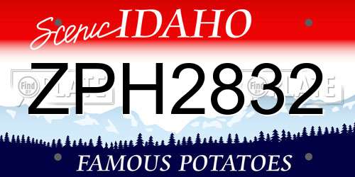 ZPH2832 Idaho License Plate