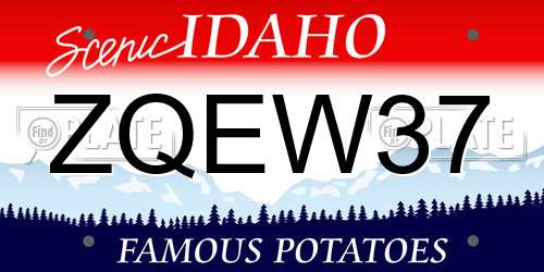 ZQEW37 Idaho License Plate