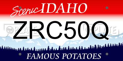 ZRC50Q Idaho License Plate