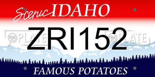 ZRI152 Idaho License Plate