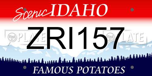 ZRI157 Idaho License Plate