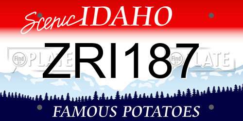 ZRI187 Idaho License Plate
