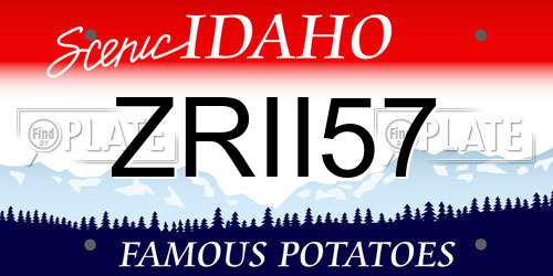 ZRII57 Idaho License Plate