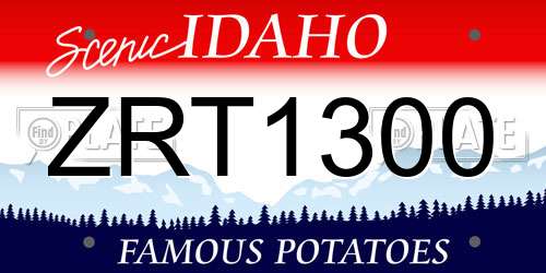 ZRT1300 Idaho License Plate