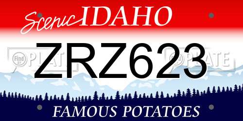 ZRZ623 Idaho License Plate
