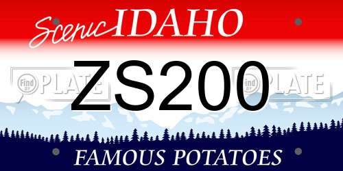 ZS200 Idaho License Plate