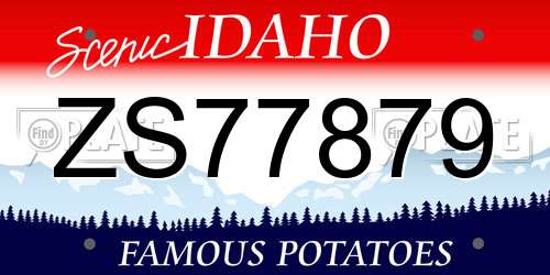 ZS77879 Idaho License Plate