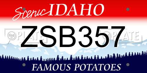 ZSB357 Idaho License Plate
