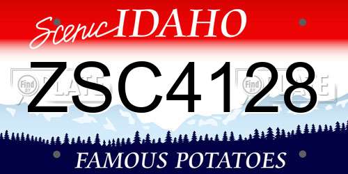 ZSC4128 Idaho License Plate